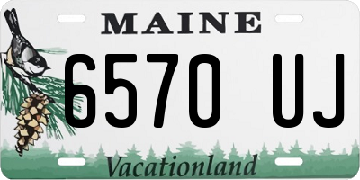 ME license plate 6570UJ