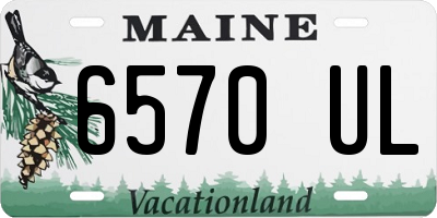 ME license plate 6570UL