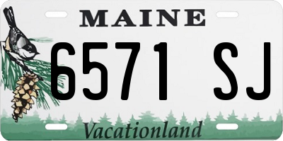 ME license plate 6571SJ