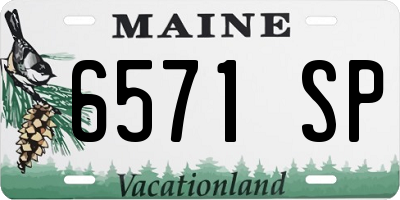 ME license plate 6571SP