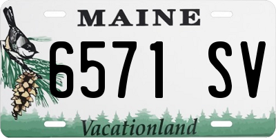 ME license plate 6571SV