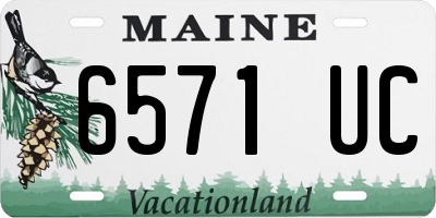 ME license plate 6571UC