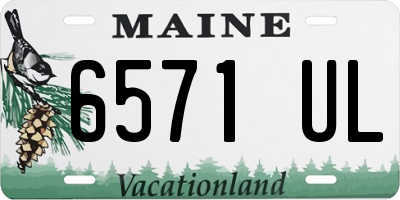 ME license plate 6571UL