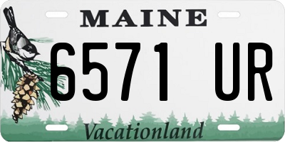 ME license plate 6571UR