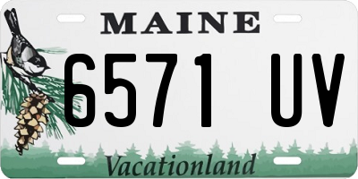 ME license plate 6571UV