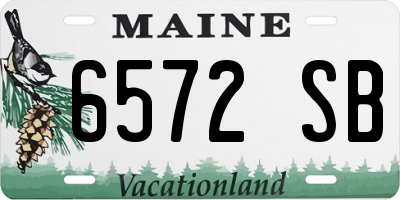 ME license plate 6572SB