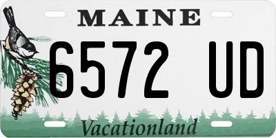 ME license plate 6572UD