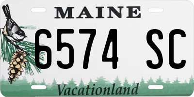 ME license plate 6574SC