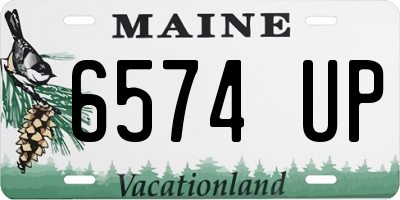 ME license plate 6574UP