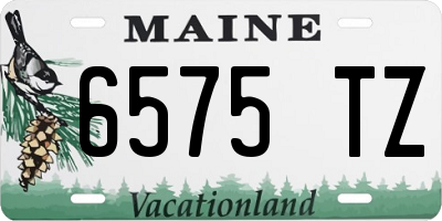 ME license plate 6575TZ