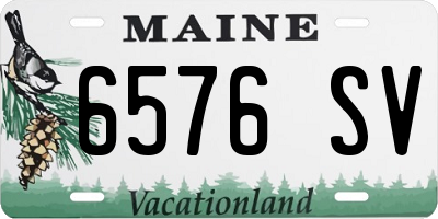 ME license plate 6576SV