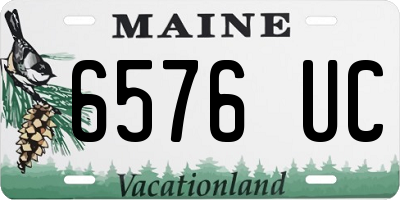 ME license plate 6576UC