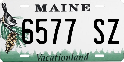 ME license plate 6577SZ