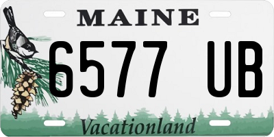 ME license plate 6577UB