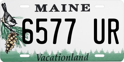 ME license plate 6577UR