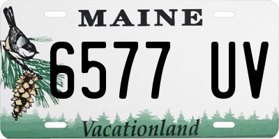 ME license plate 6577UV