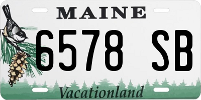 ME license plate 6578SB