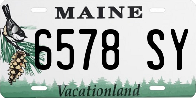 ME license plate 6578SY