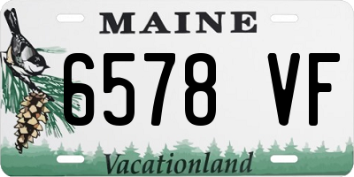 ME license plate 6578VF