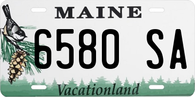 ME license plate 6580SA