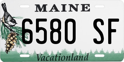 ME license plate 6580SF
