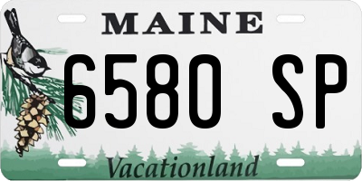 ME license plate 6580SP