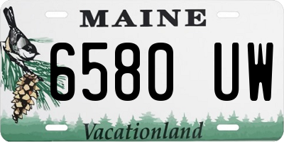 ME license plate 6580UW