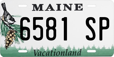 ME license plate 6581SP