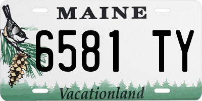 ME license plate 6581TY