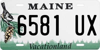 ME license plate 6581UX