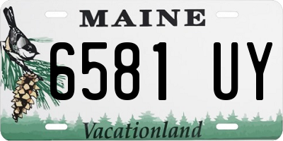 ME license plate 6581UY