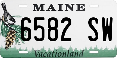 ME license plate 6582SW