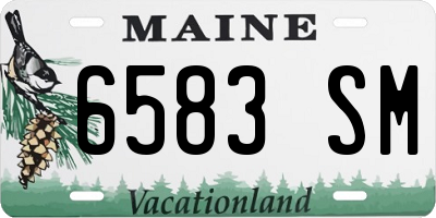 ME license plate 6583SM