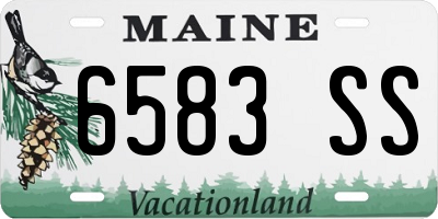 ME license plate 6583SS