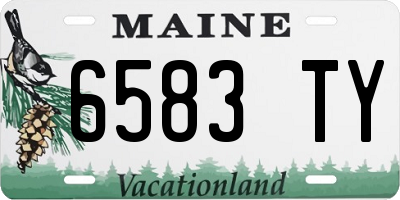 ME license plate 6583TY