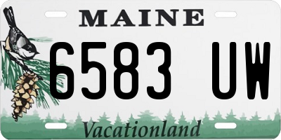 ME license plate 6583UW