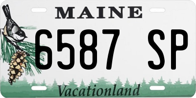 ME license plate 6587SP
