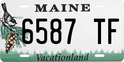 ME license plate 6587TF