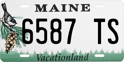 ME license plate 6587TS