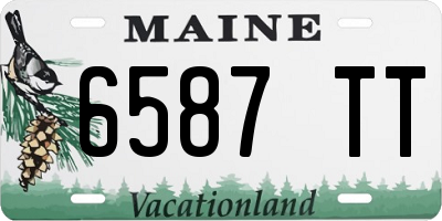 ME license plate 6587TT