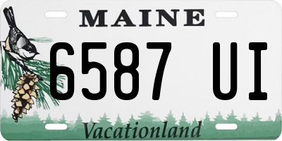 ME license plate 6587UI