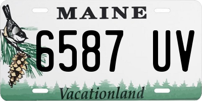 ME license plate 6587UV