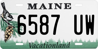 ME license plate 6587UW