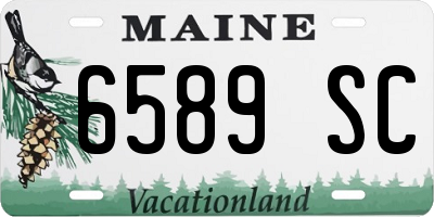 ME license plate 6589SC