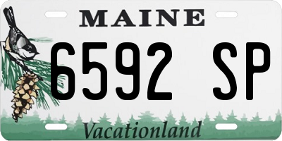 ME license plate 6592SP