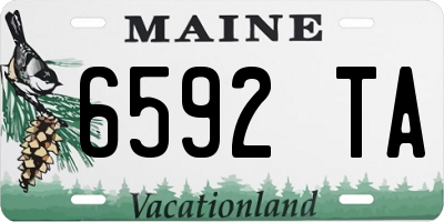 ME license plate 6592TA