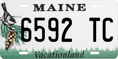 ME license plate 6592TC