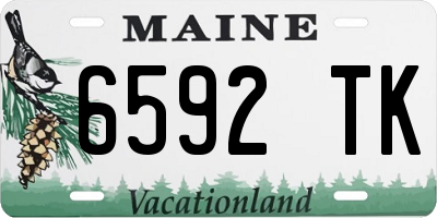 ME license plate 6592TK