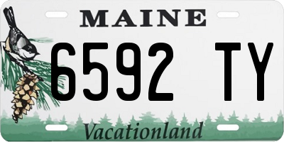 ME license plate 6592TY