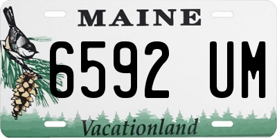 ME license plate 6592UM